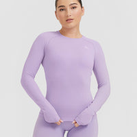 Go To Seamless Fitted Long Sleeve Top | Wisteria Purple