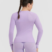 Go To Seamless Fitted Long Sleeve Top | Wisteria Purple