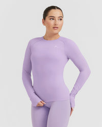 Go To Seamless Fitted Long Sleeve Top | Wisteria Purple