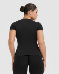 Go To Seamless Fitted Top | Black