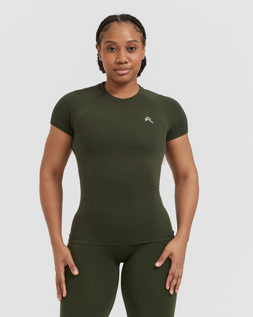 Oner Modal Go To Seamless Fitted Top | Khaki