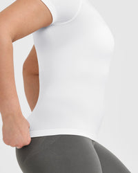 Go To Seamless Fitted Top | White