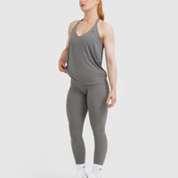 Go To Strappy Loose Vest | Ash Grey