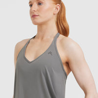 Go To Strappy Loose Vest | Ash Grey