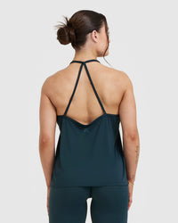 Go To Strappy Loose Vest | Oil Blue