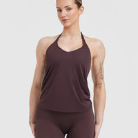 Go To Strappy Loose Vest | Plum Brown