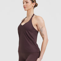 Go To Strappy Loose Vest | Plum Brown