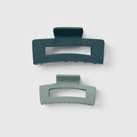 Hair Claws 2 Pack | Green Multi