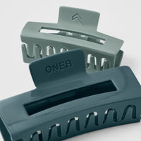 Hair Claws 2 Pack | Green Multi