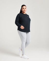 Classic Oversized Long Sleeve Tee | Black