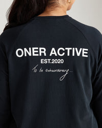 Classic Oversized Long Sleeve Tee | Black