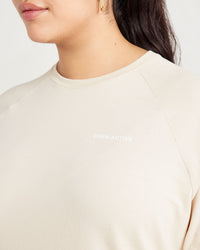 Classic Oversized Long Sleeve Tee | Sand