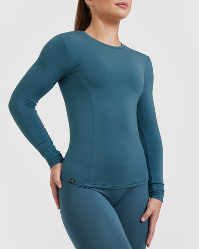 Mellow™ Soft Long Sleeve Top | Lake Blue