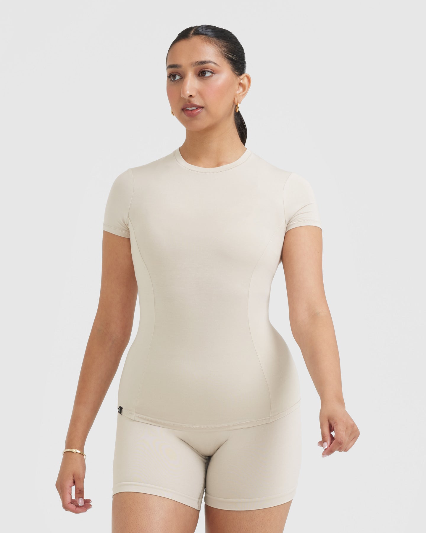 Fitted Short Sleeve Top Women's - Sand | Oner Active US