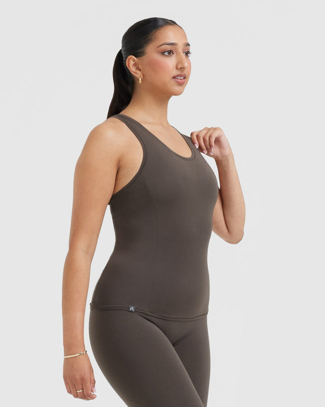 Mellow™ Soft Tank Top | Deep Taupe