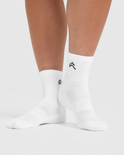 Mid Crew Socks 3 Pack | Gray/White/Black