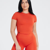 Mellow™ Soft Mid Short Sleeve T-Shirt | Spice