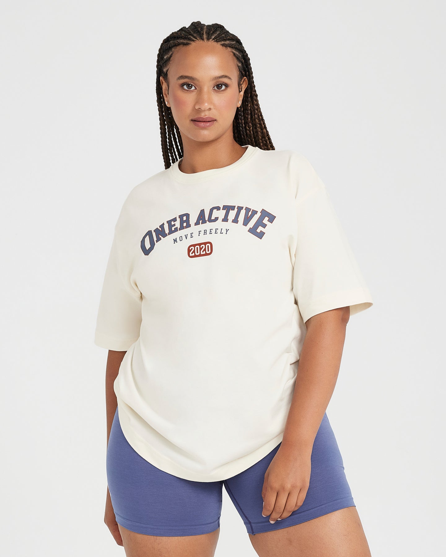 Oversized White Short Sleeve Shirt Club Tee - Women's | Oner Active US