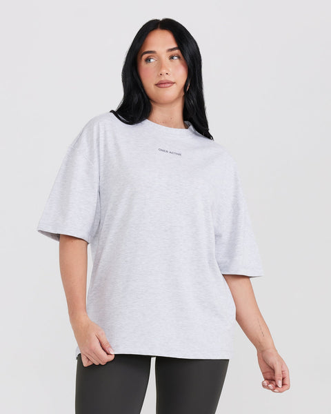 Cotton Short Sleeve Shirts Ladies - Light Grey Marl | Oner Active US