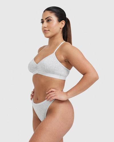 Our Soft Classic Bralette - Grey Marl is made from LENZING™ modal