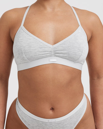 Our Soft Classic Bralette - Grey Marl is made from LENZING™ modal fabric, a  super-soft and more sustainable alternative to cotton