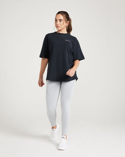 Classic Oversized Short Sleeve Tee | Black