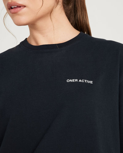 Classic Oversized Short Sleeve Tee | Black