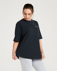 Classic Oversized Short Sleeve Tee | Black
