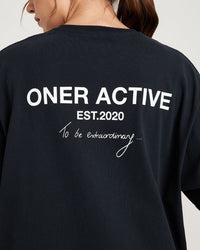 Classic Oversized Short Sleeve Tee | Black