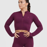 Timeless Crop Jacket | Ripe Fig