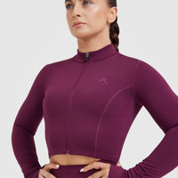 Timeless Crop Jacket | Ripe Fig