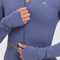 Timeless Crop Jacket | Slate Blue