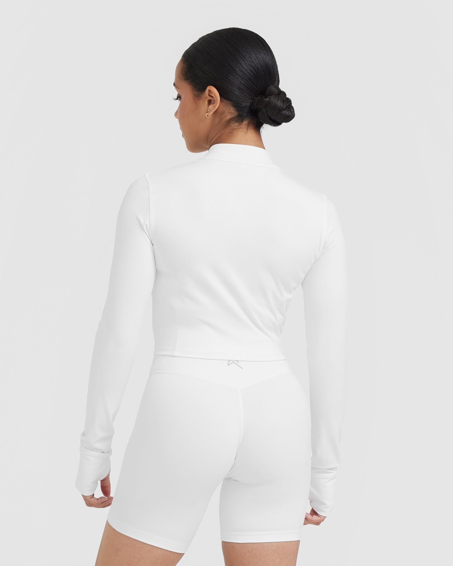 White Crop Jacket Women\'s - Long Sleeve Oner Active | US