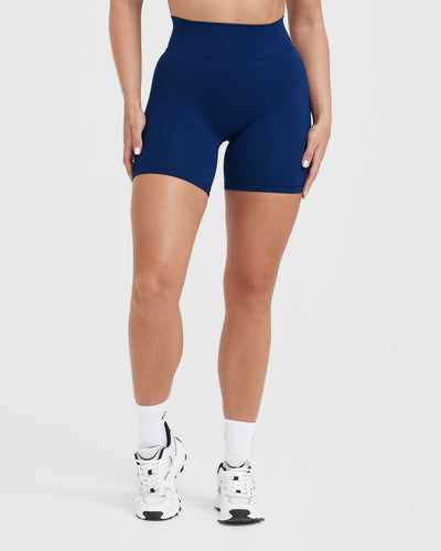 Blue High Waisted Shorts Women's - Midnight | Oner Active US