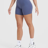 Timeless High Waisted Shorts 6" | Slate Blue