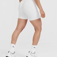 Timeless High Waisted Shorts 6" | White