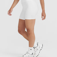 Timeless High Waisted Shorts 6" | White