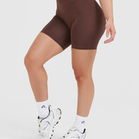 Timeless High Waisted Shorts 6" | Espresso