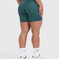 Timeless High Waisted Shorts 6" | Marine Teal