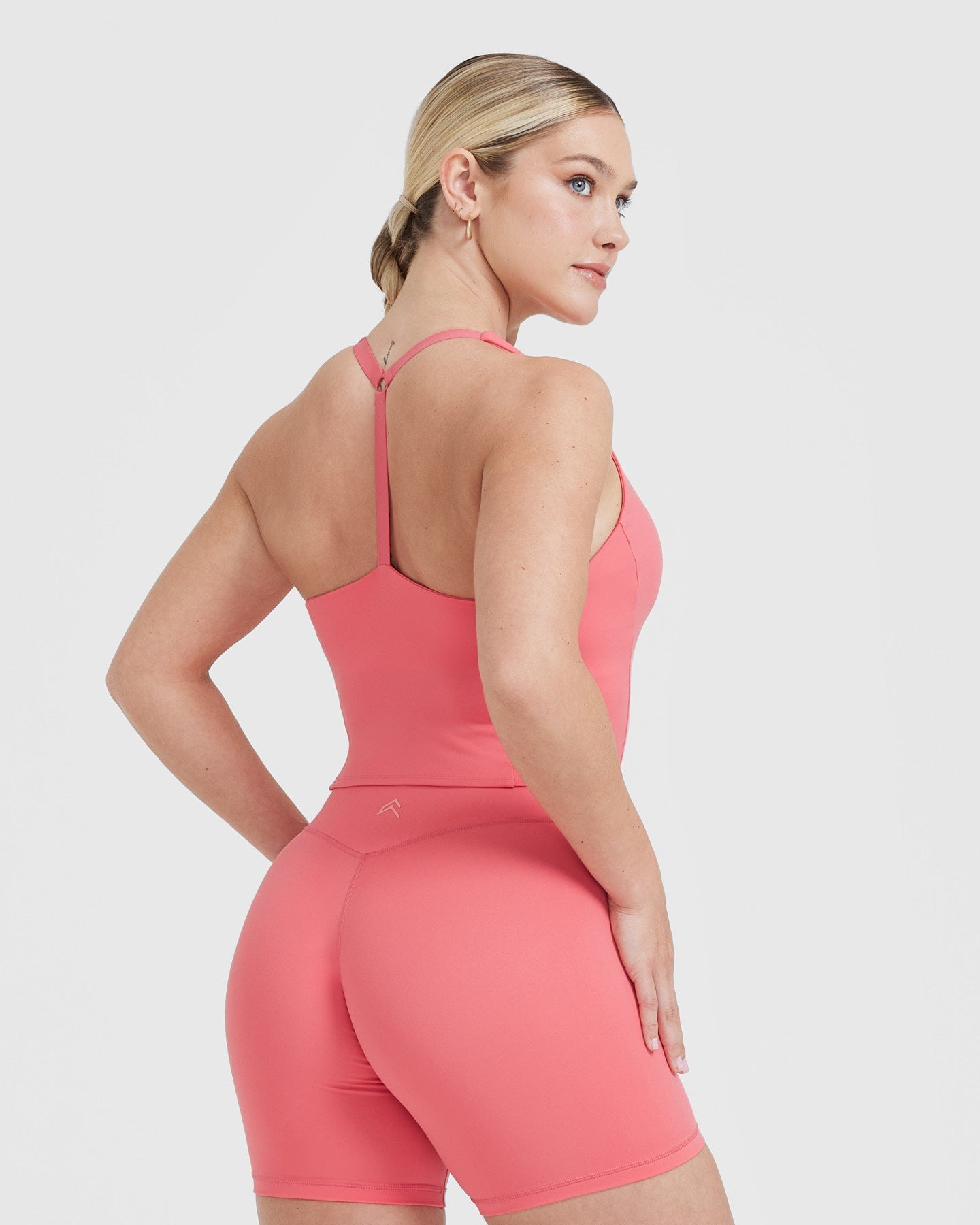 Timeless Square Neck Mid Tank Top | Amplify Pink