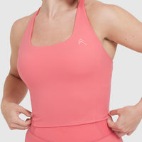Timeless Square Neck Mid Tank Top | Amplify Pink