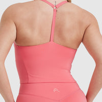 Timeless Square Neck Mid Tank Top | Amplify Pink