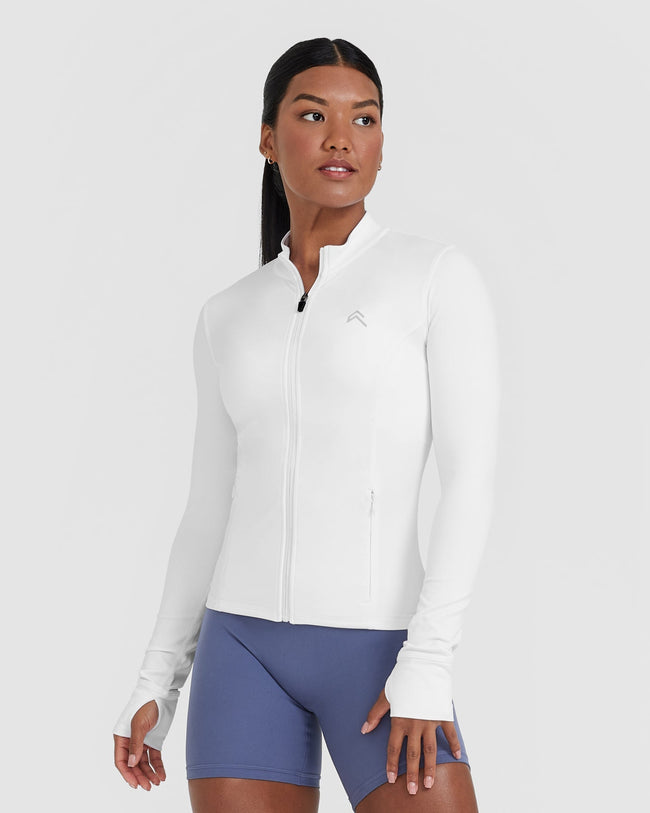 White High-Neck Jacket - Women's - Body Fit | Oner Active US