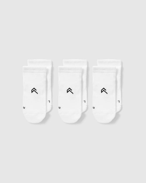 Oner Modal Trainer Liner Socks 3 Pack | White