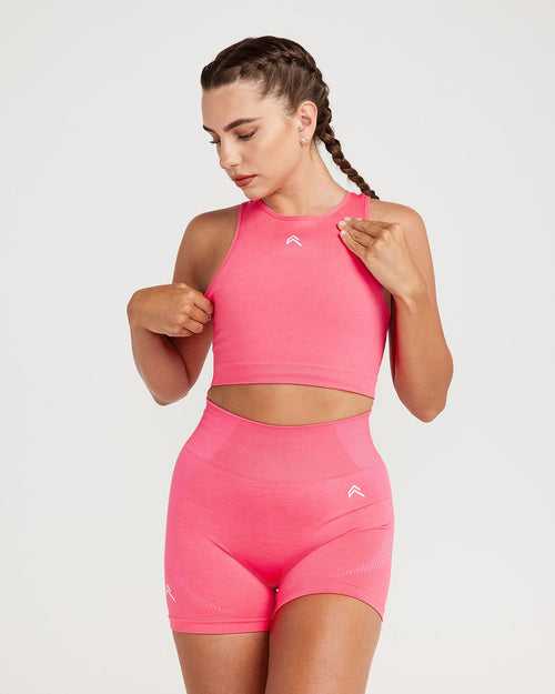 Oner Modal Classic Seamless Crop Top | Guava Marl