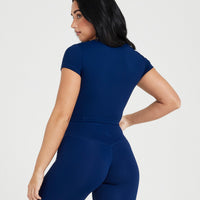 Timeless Crop Short Sleeve Tee | Midnight