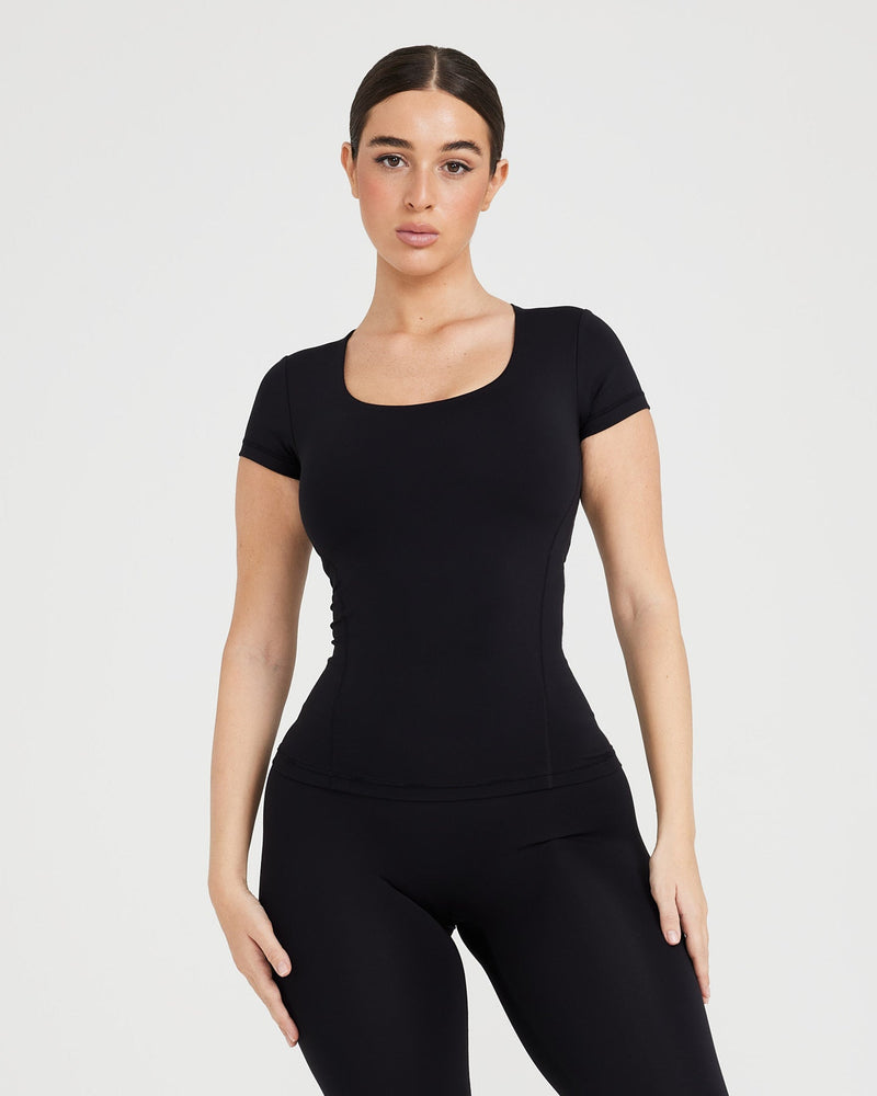 Express Supersoft Fitted Crew Neck Short Sleeve Bodysuit Women's