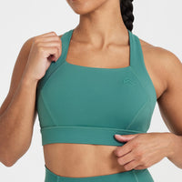 Timeless Wide Strap Sports Bra | Mineral Green