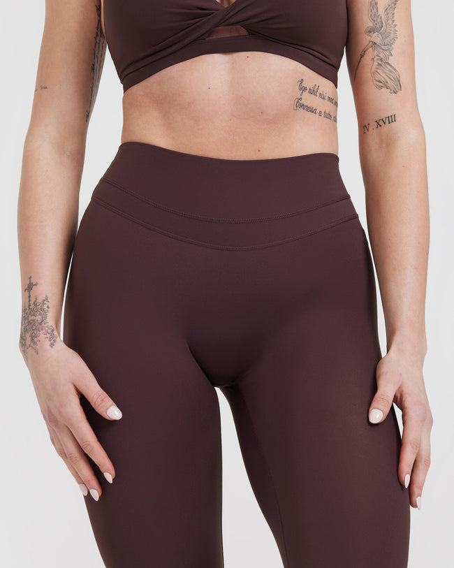 High Waisted Compression Leggings - Plum Brown | Oner Active US