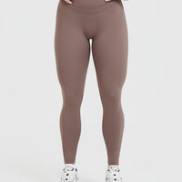 Unified High Waisted Leggings | Cool Brown
